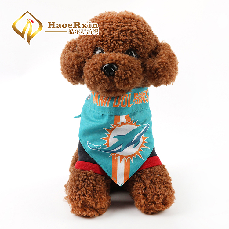 OEM Custom Print Logo Pet Dress Scarf Triangle Bandana Dog