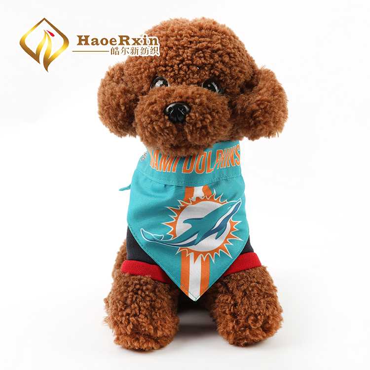 OEM Custom Print Logo Pet Dress Scarf Triangle Bandana Dog