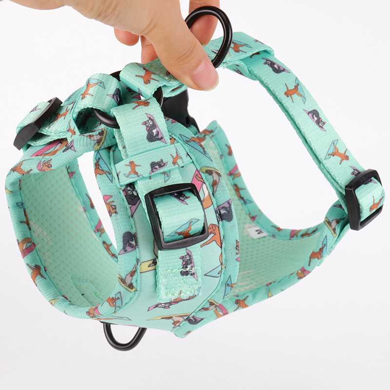 OKEYPETS Pattern Adjustable Comfortable Padded Neoprene Dog Pet Backpack Harness