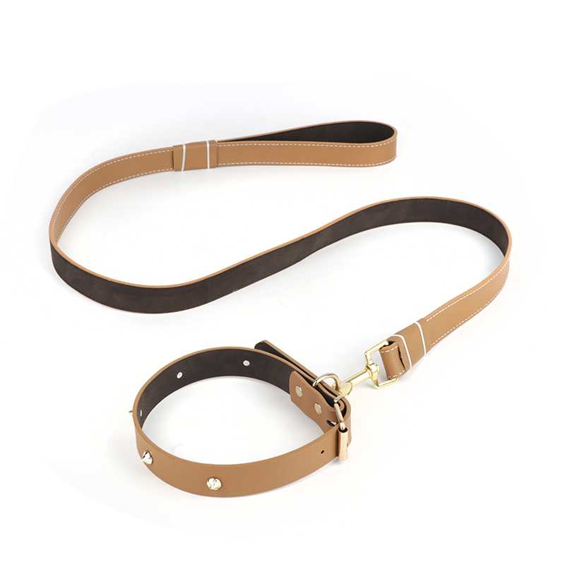 Oem Pet Outing Traction Rope Leather Dog Leashes Collars