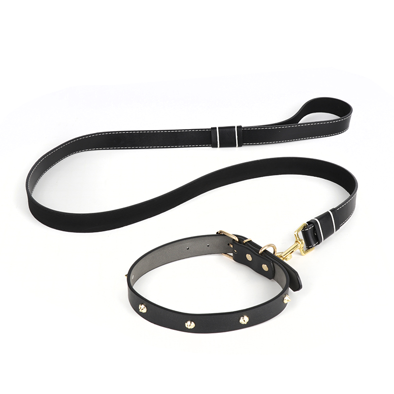 Oem Pet Outing Traction Rope Leather Dog Leashes Collars