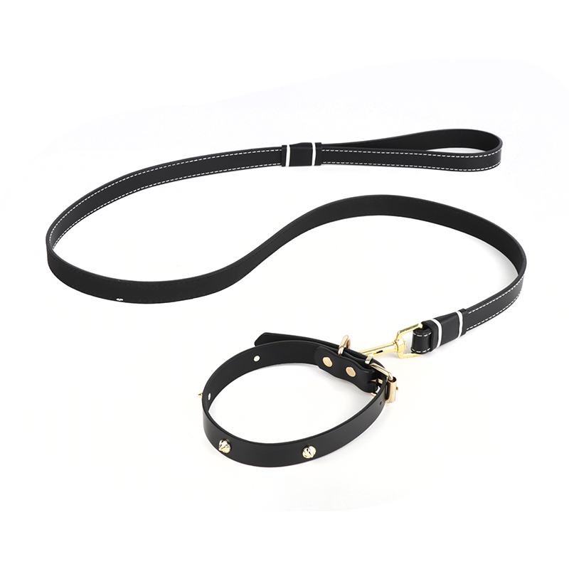 Oem Pet Outing Traction Rope Leather Dog Leashes Collars