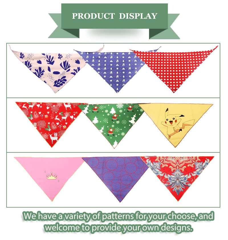 Outdoor Neckwear Scarf Washable Pet Dog Bandana With Package