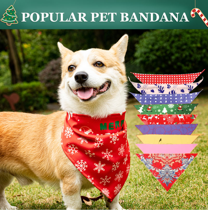 Outdoor Neckwear Scarf Washable Pet Dog Bandana With Package