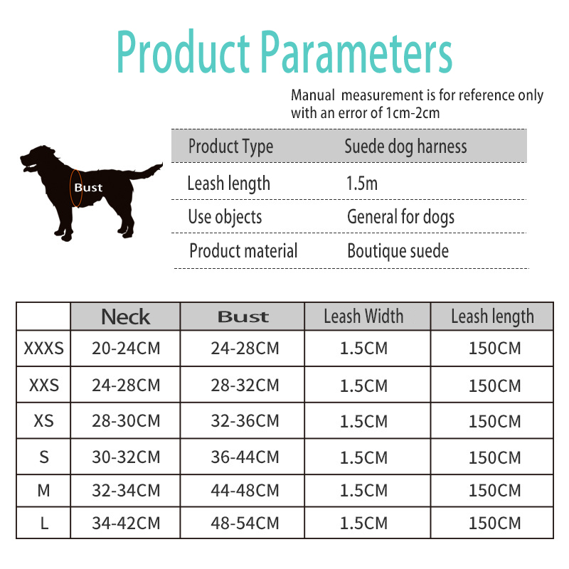 Outdoor Training Dog Harness Adjustable Dog Chest Strap Pet Harness Pet Product Dog Harness Pet