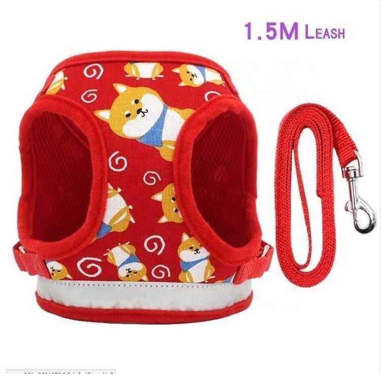 Outlet Cartoon Vest Custominzed Size Dog Chest Leash Sublimation Pet Harness