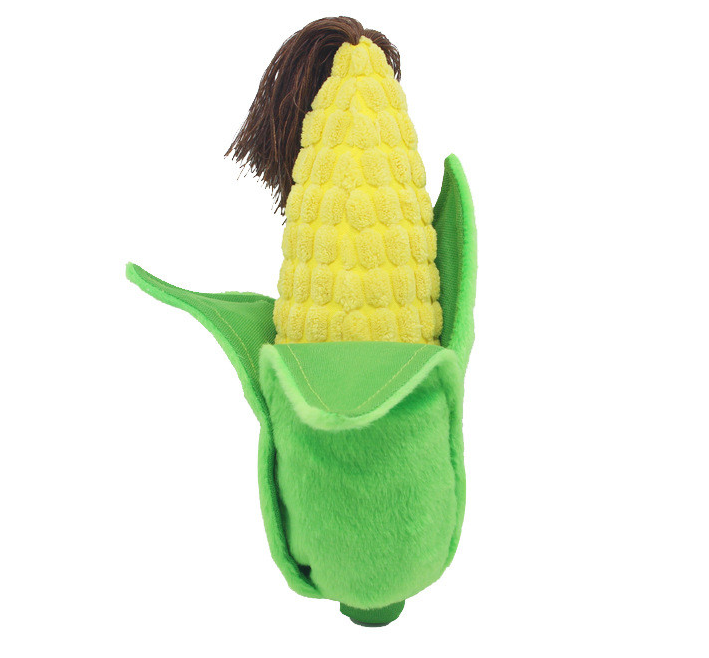 Outlet Cornshaped Pet Plush Toy With Safe Antibite Material