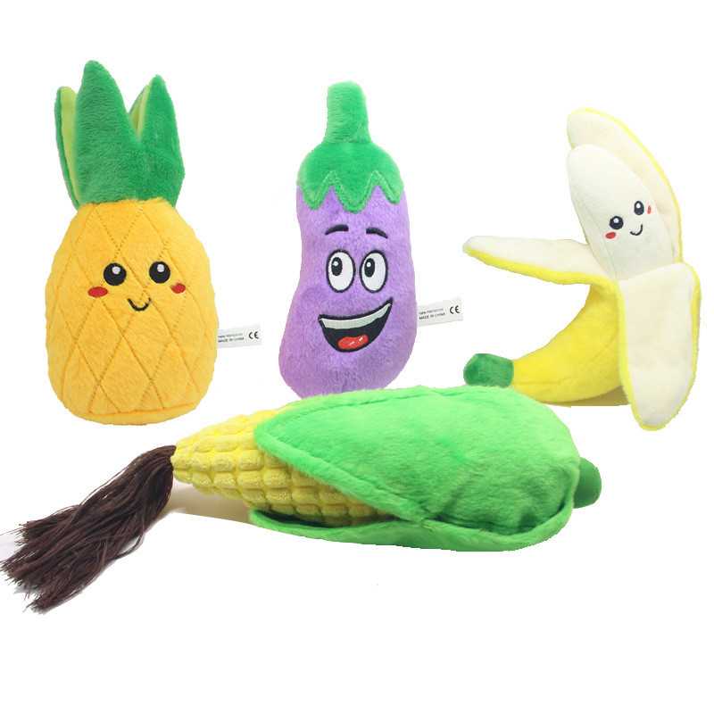 Outlet Cornshaped Pet Plush Toy With Safe Antibite Material