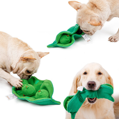 Pea Sniffing Dog Exhausting Physical Strength Molar Stick Plush Sounding Pet Toy
