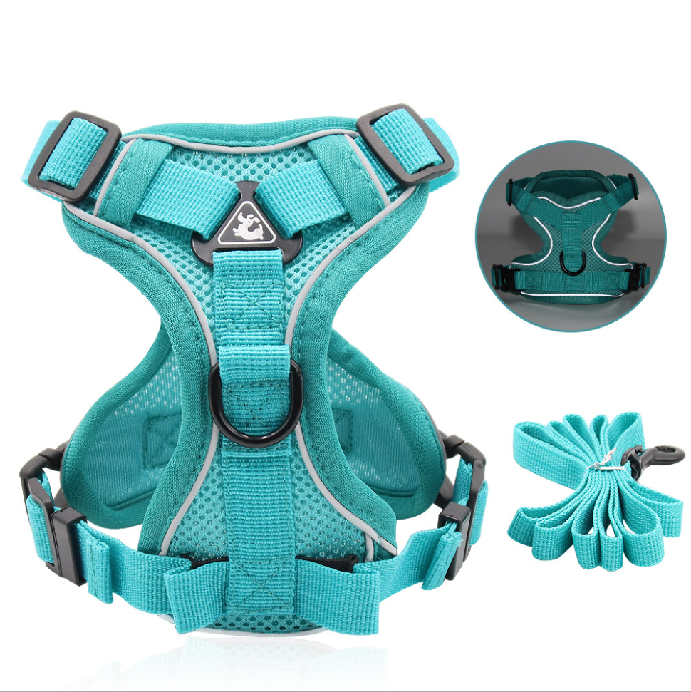 Personalized Super Comfort Breathable Adjustable Soft Neoprene Air Layer Dog Harness With Plastic