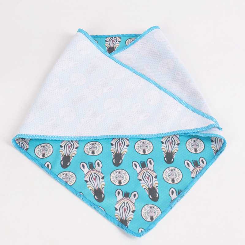 Pet Accessories Custom Printed Pet Polyester Zebra Pattern Triangle Scarf Dog Bandana