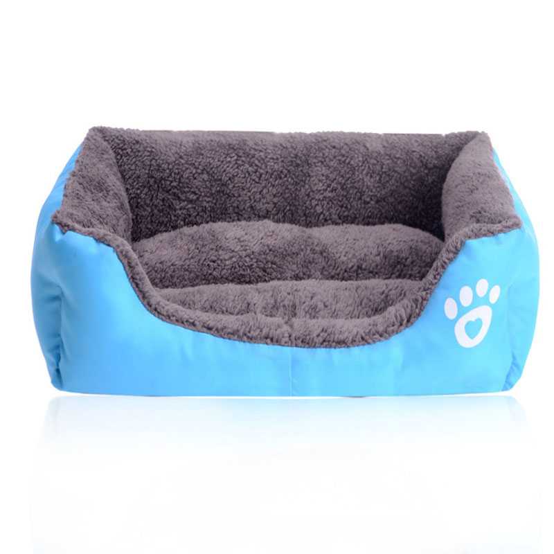 Pet Bed Cushion Paw Print Dog Bed Mat Cozy Soft Puppy Dog House Warming Kennel Waterproof Pad