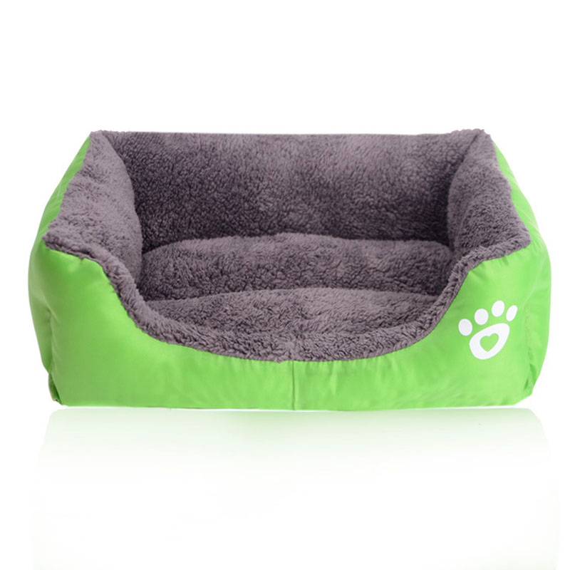 Pet Bed Cushion Paw Print Dog Bed Mat Cozy Soft Puppy Dog House Warming Kennel Waterproof Pad