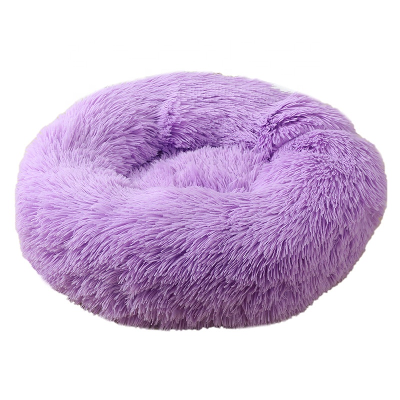 Pet Beds Accessories Removable Comfortable Washable Donut Calming Dog Beds Furniture Dogs Cats