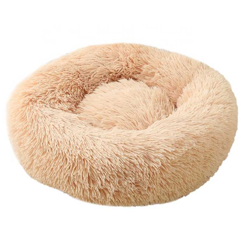 Pet Beds Accessories Removable Comfortable Washable Donut Calming Dog Beds Furniture Dogs Cats