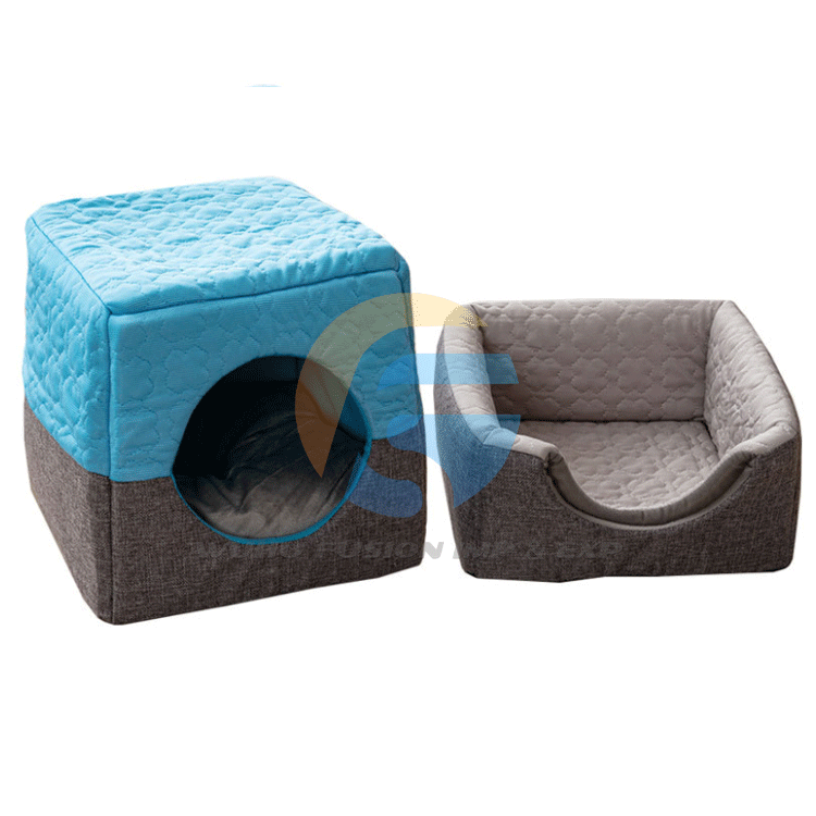 Pet Beds Furniture Indoor Nest Warm Breathable Firm Durable 2 In 1 Foldable Pet Bed Dog Cat Cave