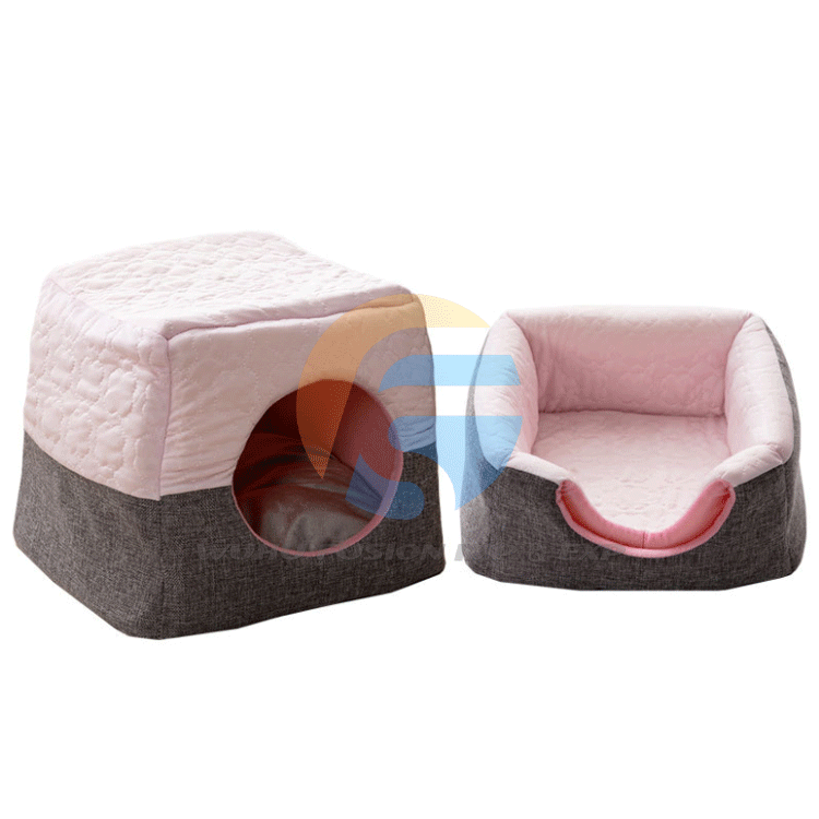 Pet Beds Furniture Indoor Nest Warm Breathable Firm Durable 2 In 1 Foldable Pet Bed Dog Cat Cave