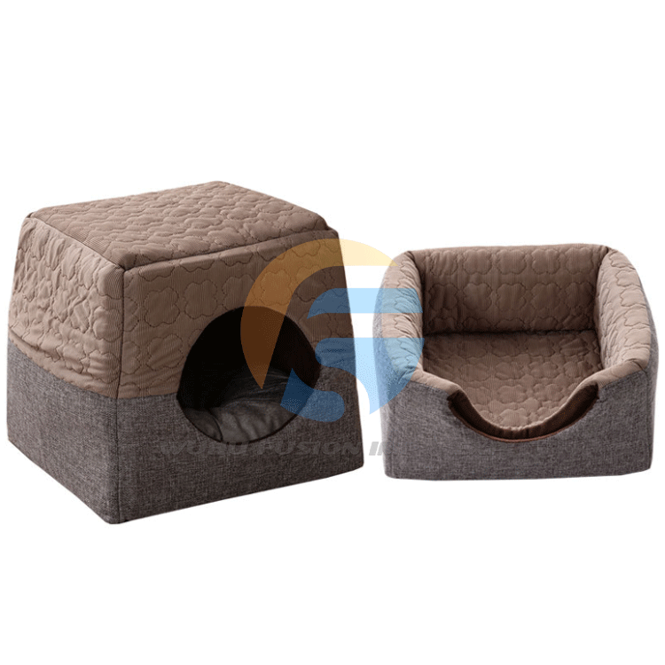 Pet Beds Furniture Indoor Nest Warm Breathable Firm Durable 2 In 1 Foldable Pet Bed Dog Cat Cave