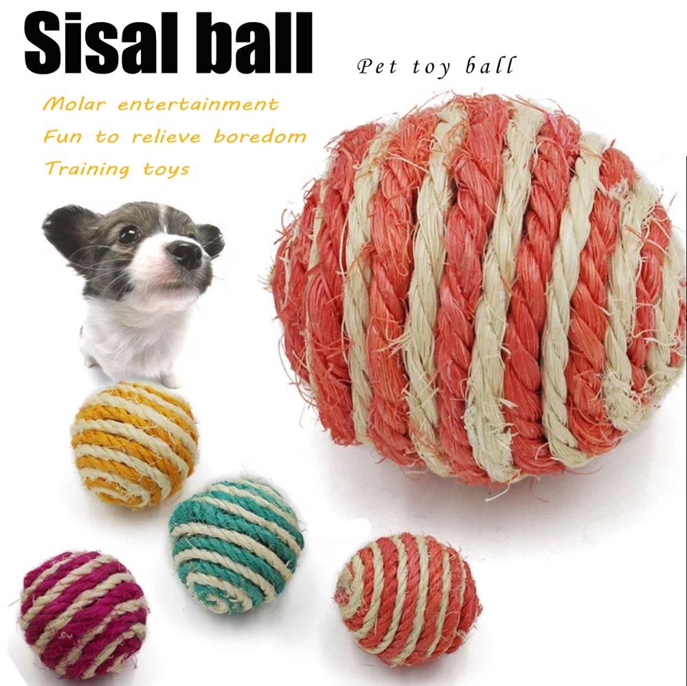 Pet Cat Toy Playing Sisal Cat Toy Ball