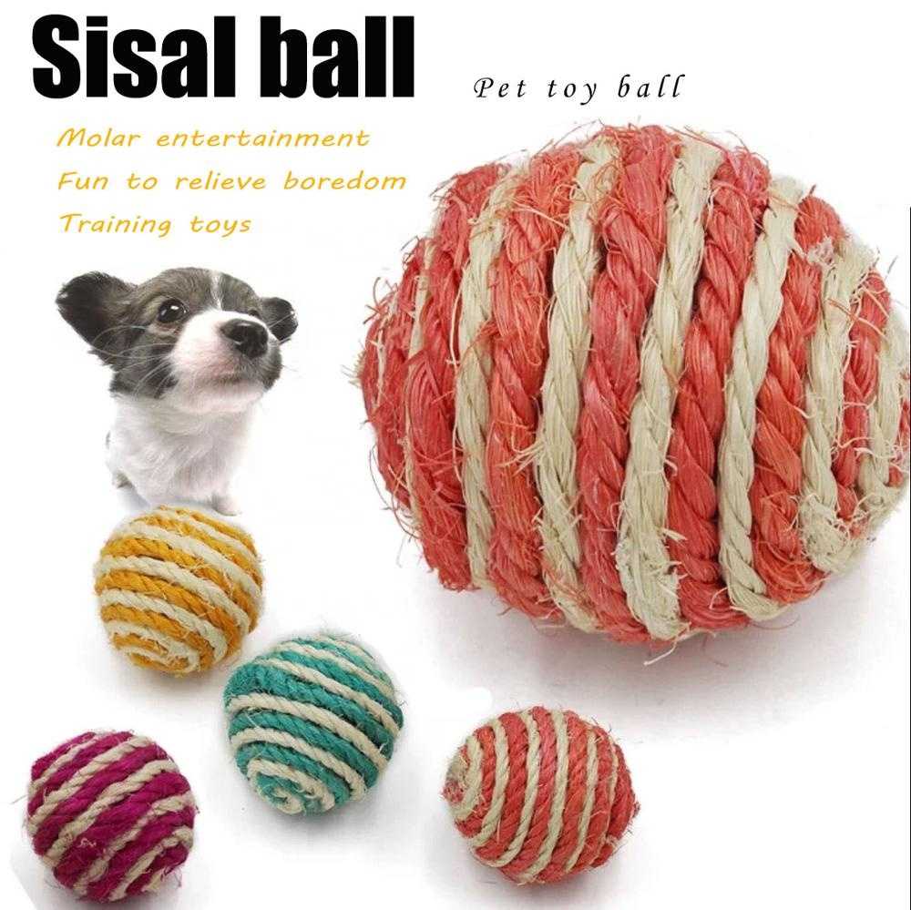 Pet Cat Toy Playing Sisal Cat Toy Ball