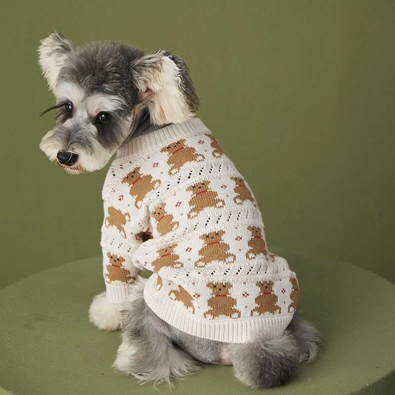 Pet Clothes Dog Sweaters With Buttons In Autumn Winter