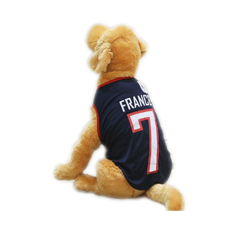 Pet Clothes Puppy World Cup Costumes Dog Cloth Sale Mesh Fabric Dog Clothes Spring Summer HF116015