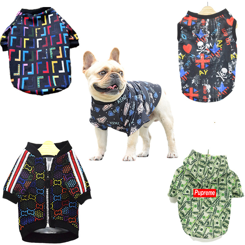 Pet Clothes Spring Autumn Printed Dog Jacket Dog Clothing Shirt