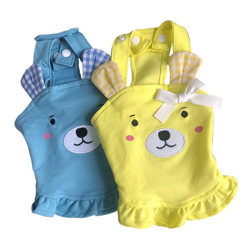 Pet Clothes Spring Summer Cute Bowknot Dress Thin Dog Clothes Cat Clothes