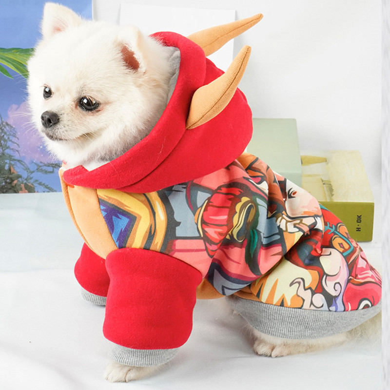 Pet Dog Clothes Hoodie Autumn Winter Fleecelined Year Clothes From China