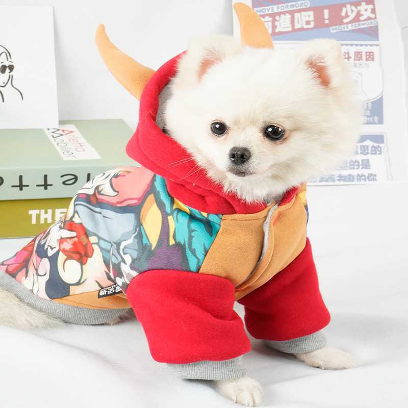 Pet Dog Clothes Hoodie Autumn Winter Fleecelined Year Clothes From China