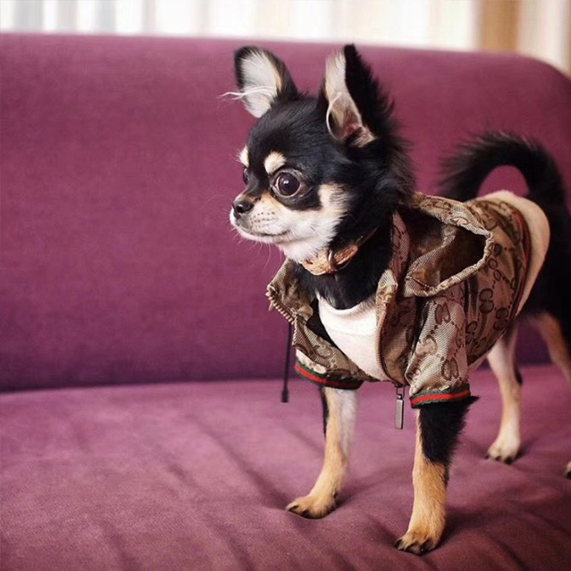 Pet Dog Clothes Jacket Retro Zipper Pet Dog Clothes