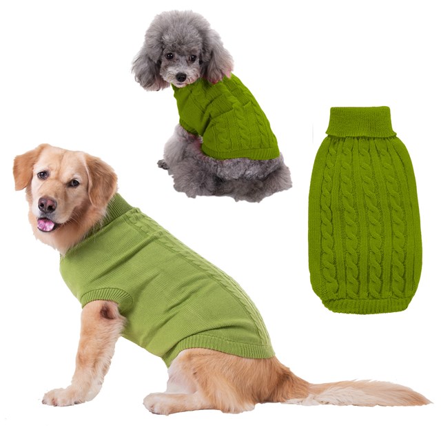 Pet Dog Warm Winter Jumper Knit Sweater Clothes Turtleneck Sweaters Pet