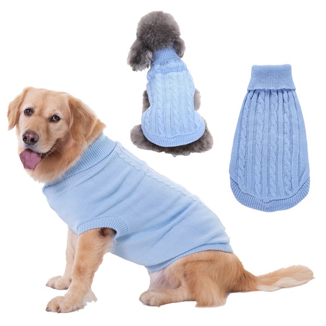 Pet Dog Warm Winter Jumper Knit Sweater Clothes Turtleneck Sweaters Pet