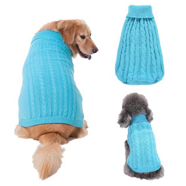 Pet Dog Warm Winter Jumper Knit Sweater Clothes Turtleneck Sweaters Pet