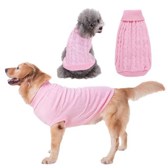 Pet Dog Warm Winter Jumper Knit Sweater Clothes Turtleneck Sweaters Pet