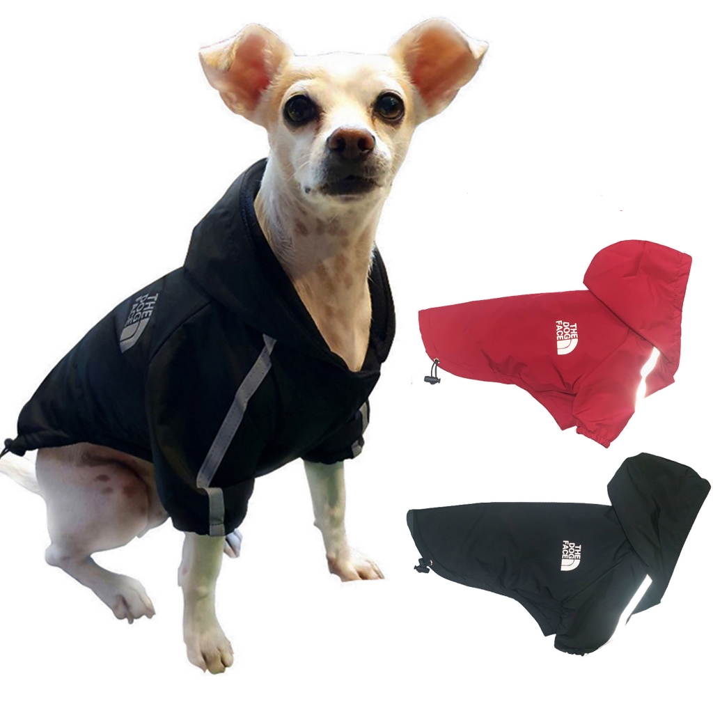 Pet Dog Waterproof Coat Puppy Warm Winter Jacket The Dog Face Hoodie Reflective Clothing Small Medium Dogs Cat Pet Clothes