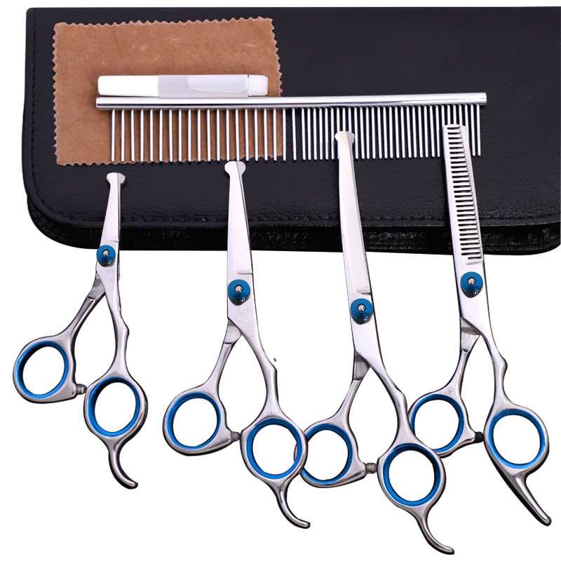 Pet Grooming Scissors Pet Dog Haircut Round Head 65 Inch Set Pet Safety Scissors Nose Hair Clipper