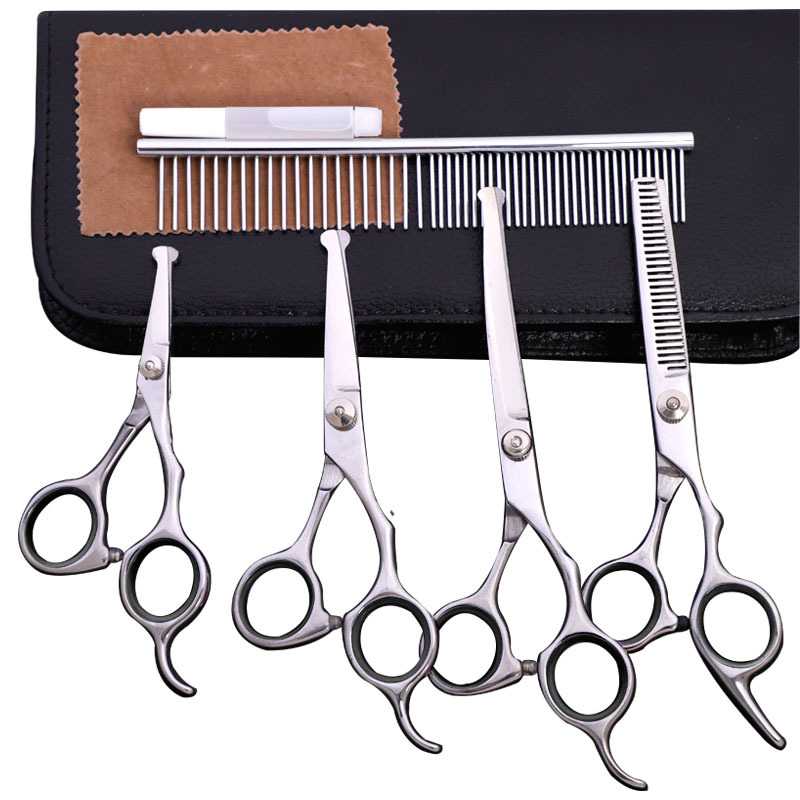 Pet Grooming Scissors Pet Dog Haircut Round Head 65 Inch Set Pet Safety Scissors Nose Hair Clipper