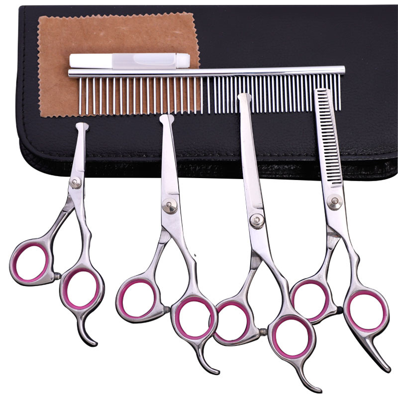 Pet Grooming Scissors Pet Dog Haircut Round Head 65 Inch Set Pet Safety Scissors Nose Hair Clipper
