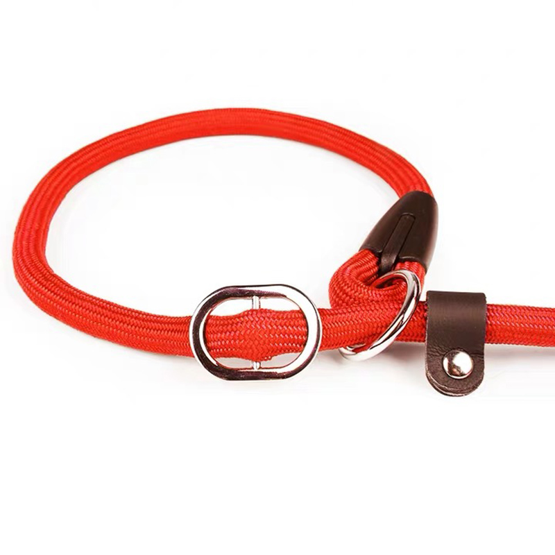 Pet Leash Collar Nylon Woven Leash Collar Dog Pet Durable Leash Rope