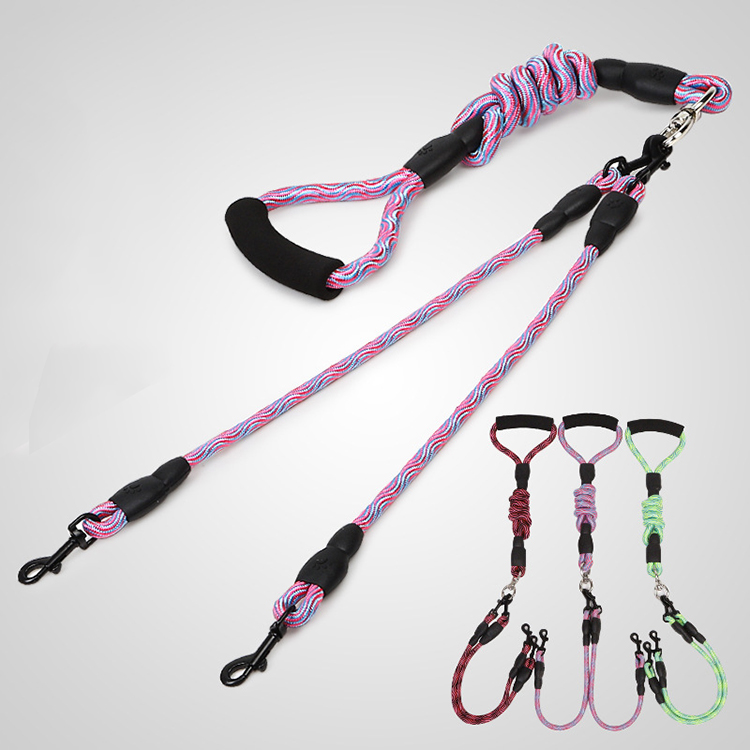 Pet Leash Custom Detachable Pet Leash Collar Doubleheaded Dog Pet Leash Rope
