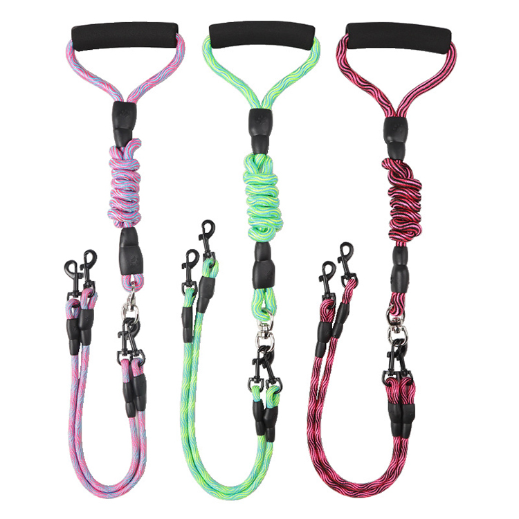 Pet Leash Custom Detachable Pet Leash Collar Doubleheaded Dog Pet Leash Rope