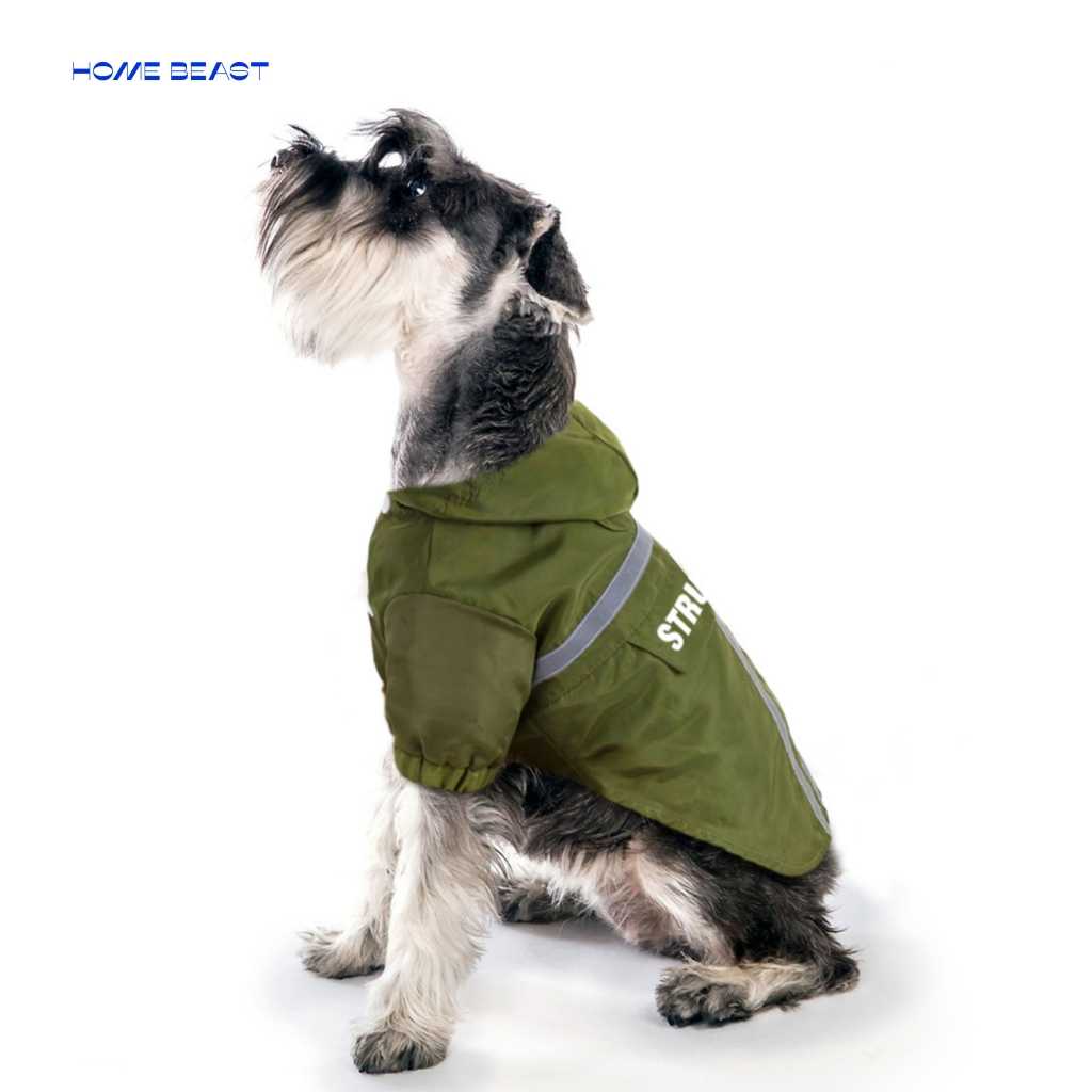 Pet Raincoat Reflective Strip Hooded Dog Clothing Waterproof Folding Direct Pet Clothing