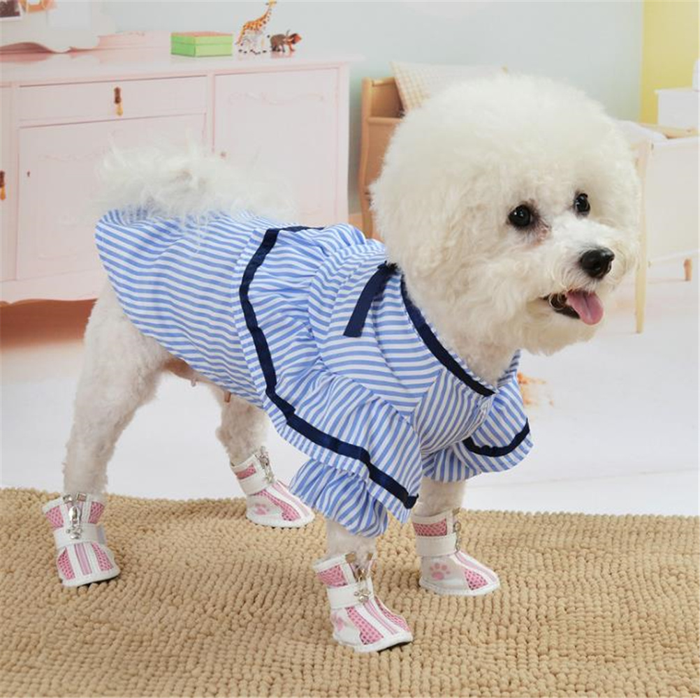 Pet Stripe Couples Wear Light Breathable Spring Summer Pet Clothes Cat Dog Clothing