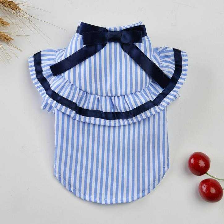 Pet Stripe Couples Wear Light Breathable Spring Summer Pet Clothes Cat Dog Clothing