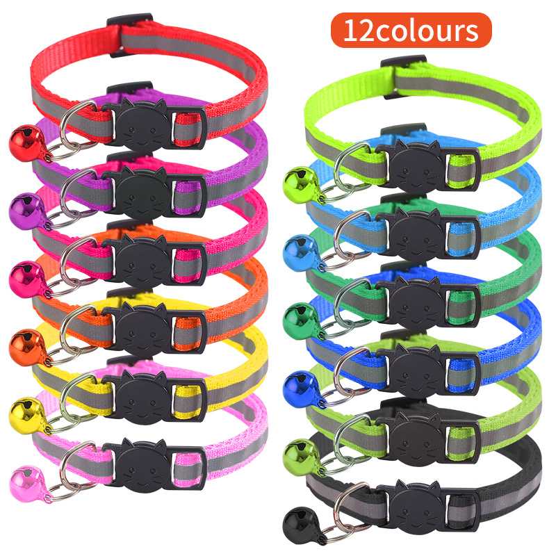 Pet Supplies Custom Reflective Strip Personalized Nylon Adjusting Dog Pet Collar