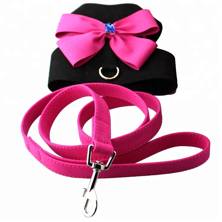 Pet Supply Suede Bling Chest Harness Small Dog