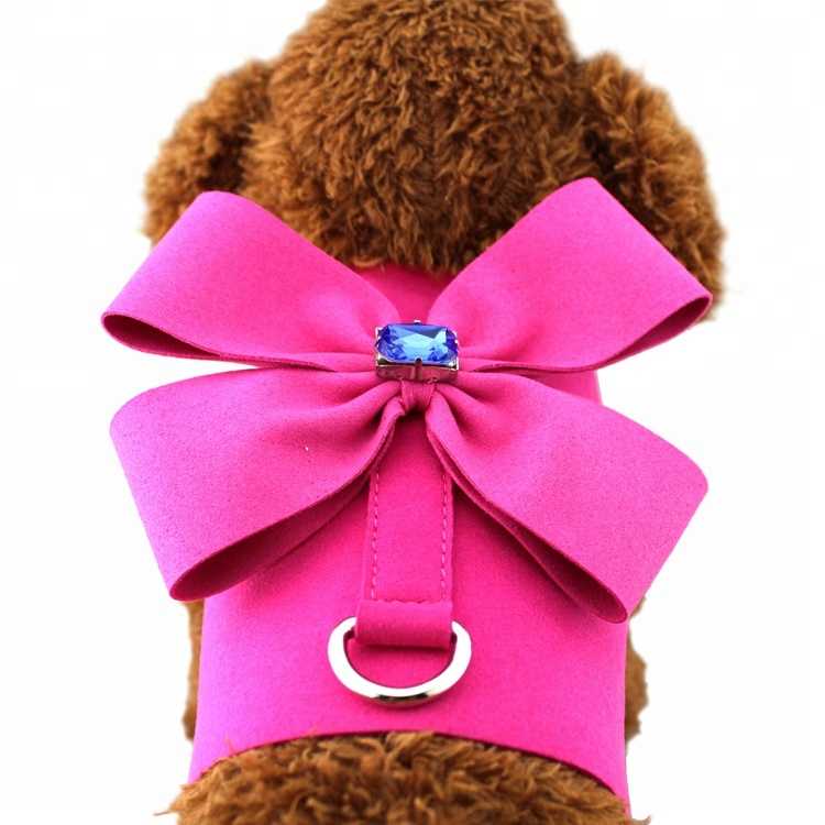 Pet Supply Suede Bling Chest Harness Small Dog