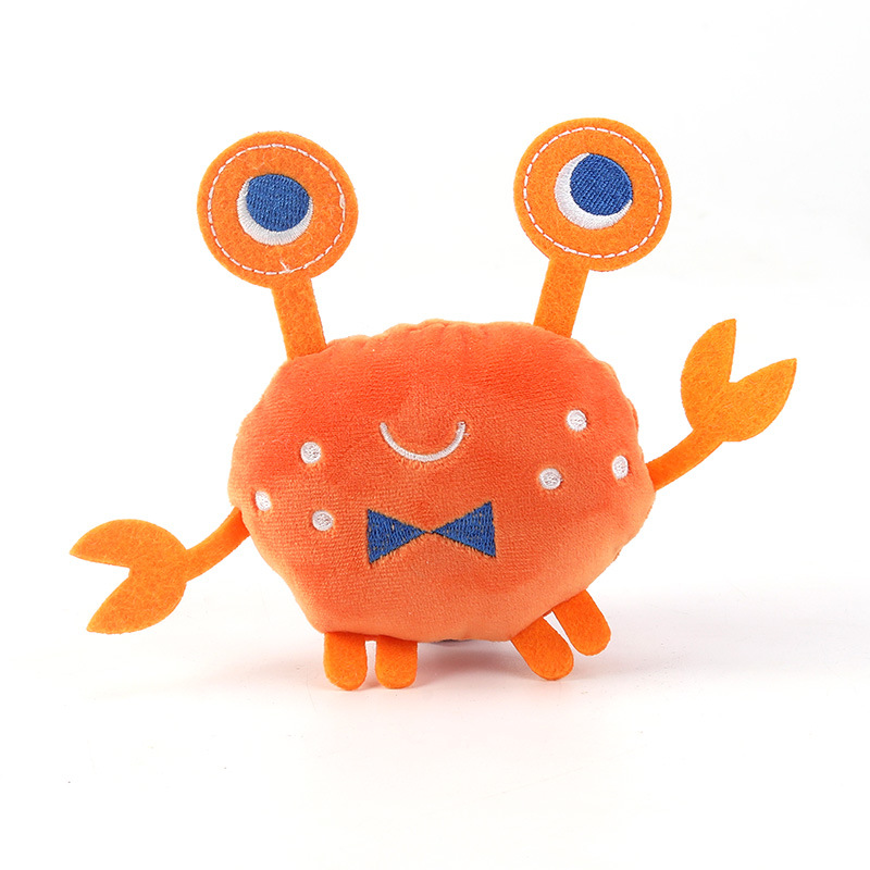 Pet Toy Items Cartoon Plush Sounding Crab 1813cm Dog Toy