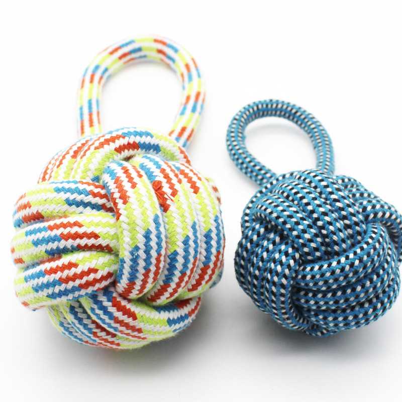 Pet Toy Manufacturer Portable Ball Dog Toy Cotton Rope Training Molar Teeth Cleaning Interactive Cat Pet Chew Toys